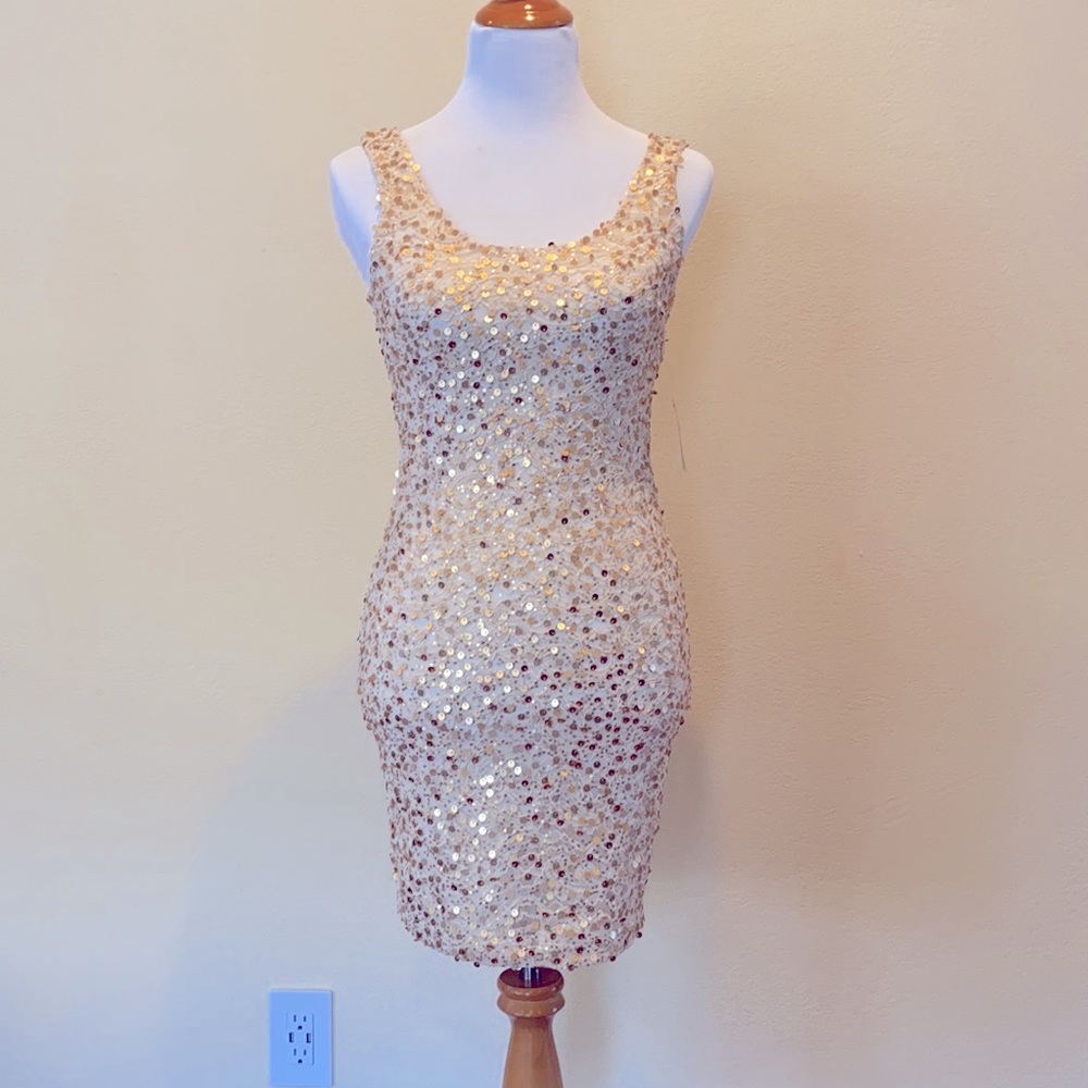NWT Forever 21 Shirt Length Sequins Dress, Size Sm